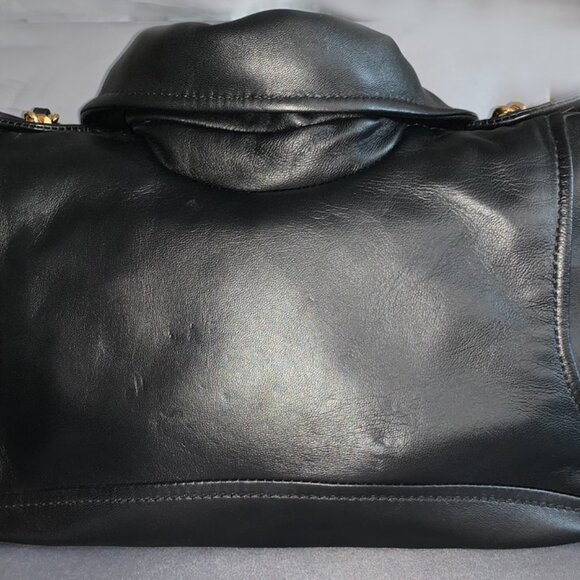 Moschino Milano Couture Black Biker Jacket Handbag - Picture 2 of 6